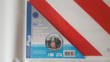 TABLICA OSTRZEGAWCZA plastikowa + 4 odblaski