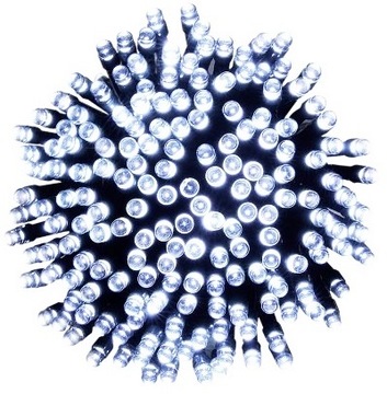 LAMPKI CHOINKOWE 200 LED BIAŁY ZIMNY ŚWIATŁO STAŁE BIAŁY ZIMNY HURT