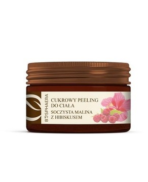 BOSPHAERA Cukrowy peeling do ciała Soczysta malina z hibiskusem 200g