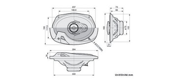 АВТОМОБИЛЬНЫЕ ДИНАМИКИ PIONEER TS-R6951S 6x9 ЗАДНИЕ