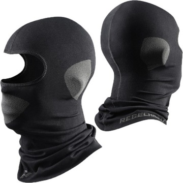 Балаклава REBELHORN ACTIVE BLACK черная БЕСПЛАТНО