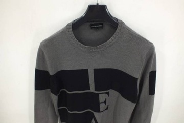 Emporio Armani sweter męski 48 M bawełna logo