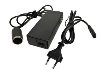 Zasilacz do lodówki samochodowej 12V 80W + GNIAZDO