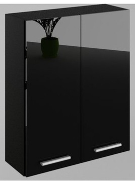 Szafka łazienkowa wisząca W12 120 cm czarny połysk
