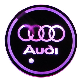 ŚWIATŁA LED LOGO PODKŁADKA AUDI RZUTNIK RGB MULTI