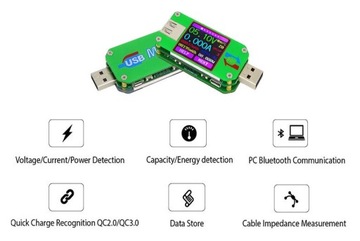 UM24 Измеритель порта USB В А Ом Температура мАч мВтч