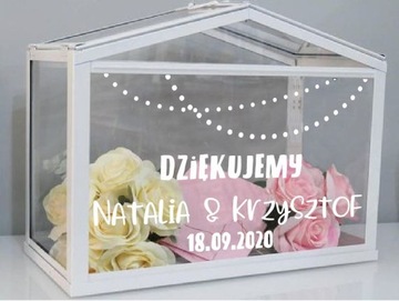 СВАДЕБНЫЕ благодарственные наклейки на коробку ЗЕРКАЛО