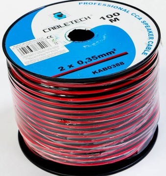 1m kabel przewód linka 2x0,35 żyłowy do taśm led
