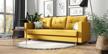 KANAPA skandynawskie nóżki drewniane sofa spanie
