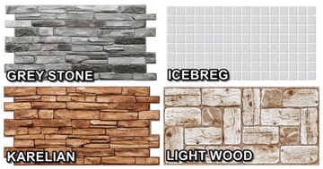 PANELE ŚCIENNE 3D Z PCV PRÓBKI, WZORNIK OKŁADZINA