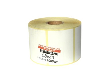 Etykieta termiczna 58x43 nalepki MOCNE BIXOLON TSC