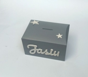 Подарок ребенку-копилка с 3D именем.