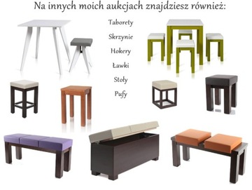 Табурет из бука КОСМО, лак Черный SOFT