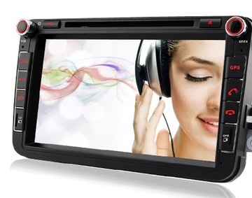 Radio 8' DVD GPS navi VW SKODA SEAT PL Golf Passat