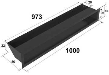 Каминная решетка LUFT 45S черная 6x100 SF решетки