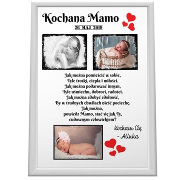 Dzień MATKI OJCA Prezent urodziny Mamy Taty RAMKA