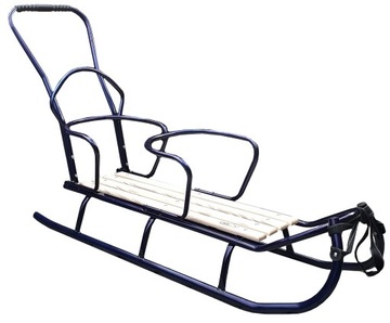 ДВОЙНЫЕ ТАНДЕМНЫЕ САНКИ + ПУШЕР + ТОЛСТЫЙ МАТРАС + РЕМНИ