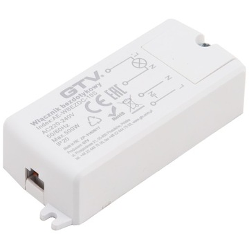 Włącznik bezdotykowy dwubiegowy meblowy GTV