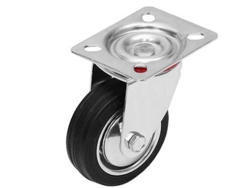 ПОВОРОТНОЕ РЕЗИНОВОЕ КОЛЕСО ДЛЯ МЕБЕЛЬНОЙ ТЕЛЕЖКИ ПРОМЫШЛЕННЫЙ РУЛЕВОЕ КОЛЕСО 75 мм