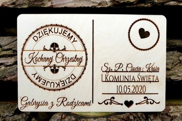 Благодарность крестным родителям по случаю СВЯТОГО ПРИЧАСТИЯ.