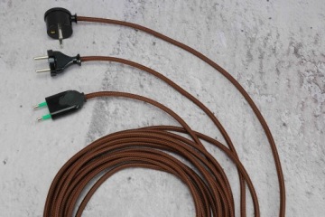 коричневый разноцветный плетеный кабель для лампы паук LOFT ретро PRL DIY