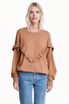 H&M Sweter oversize z falbaną rozm. 38 M