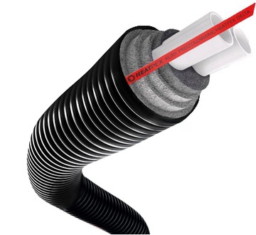 Rura preizolowana 2x32 podwójna HeatPex Delta PEX Heat Duo 32x2.9/160 do CO