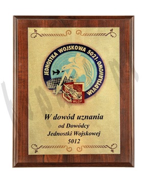 DYPLOM PODZIĘKOWANIE BLACHA NA DREWNIE 10x15