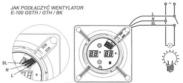 Wentylator łazienkowy CATA E 100 GTH BK Czarny