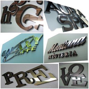 LOGO 3D ZE STYRODURU LITERY PRZESTRZENNE MALOWANE