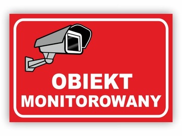 OBIEKT MONITOROWANY TABLICZKA PCV 30x20