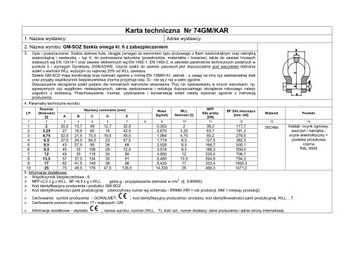 SZEKLA OMEGA Z ZABEZP. KL. 6 CE - 8,5T - 1 SZT.