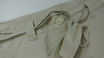 DOROTHY PERKINS__SPODNIE CIĄŻOWE LNIANE LEN__46