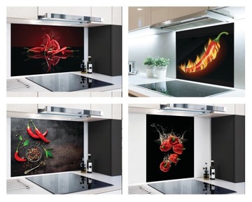 Стеклянная панель для кухни Tempered Paprika 90х70