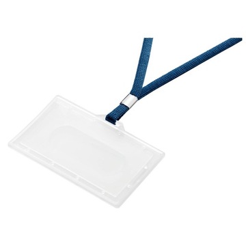 HOLDER Plastikowa oprawka na identyfikator + smycz