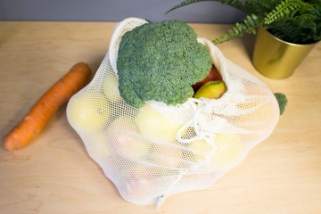 Сумки для покупок из эко-сетки Zero Waste - 6 шт.