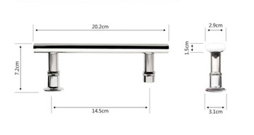 Ручка дверная Ручка для душевой кабины СТАЛЬ