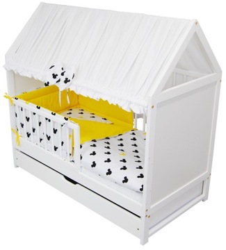 Постельный комплект 2-в-1, Ясь, домик, ящик, сосна, 120х60 см, постельное белье