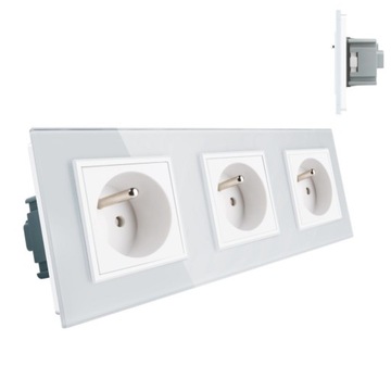 LIVOLO GNIAZDO WTYKOWE Z BOLCEM 3 x 230V 16A B