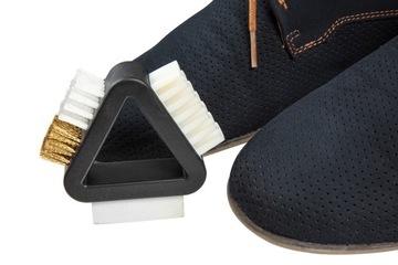 Szczotka 3w1 do czyszczenia butów z zamszu nubuku