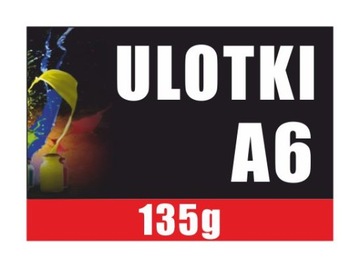 Ulotka A6 2000 szt Ulotki Kolorowe Offset 135g