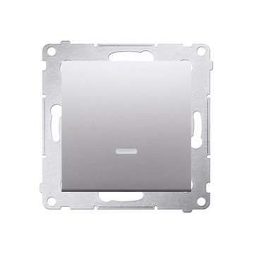SIMON 54 Łącznik bez piktogramu z podświetleniem srebrny DW6L.01/X/43
