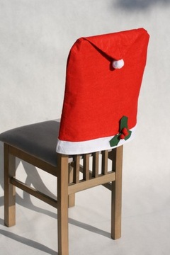 Чехол на стул в шапке Деда Мороза