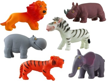 ZWIERZĘTA DZIKIE LEW SŁOŃ ZEBRA TYGRYS 6SZT 37Z
