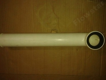 RURA zakończona kolanem PVC 50 długość 36 cm