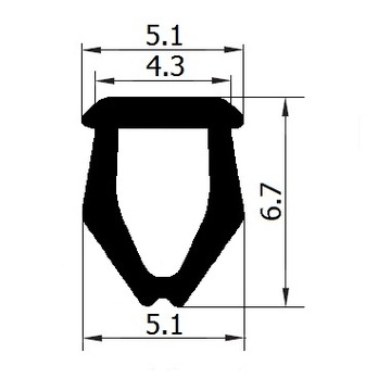10x Uszczelka do okna okien okienna KA-50 CZARNA