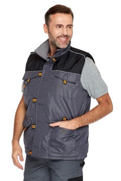 Bezrękawnik roboczy siwy PROFESSIONAL r 3XL