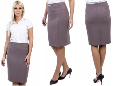 OŁÓWKOWA ELEGANCKA SPÓDNICA r 48