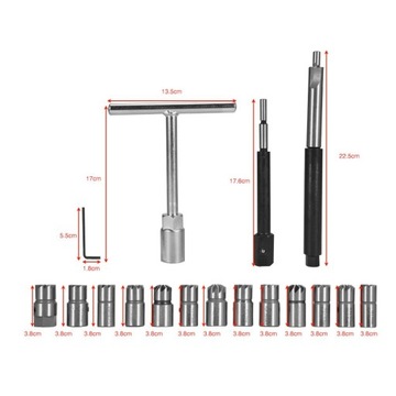 НАБОР ФРЕЗ ДЛЯ СЕДЛА ИНЖЕКТОРА 17 шт.