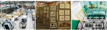 Черное настенное зеркало 60см круглое ART